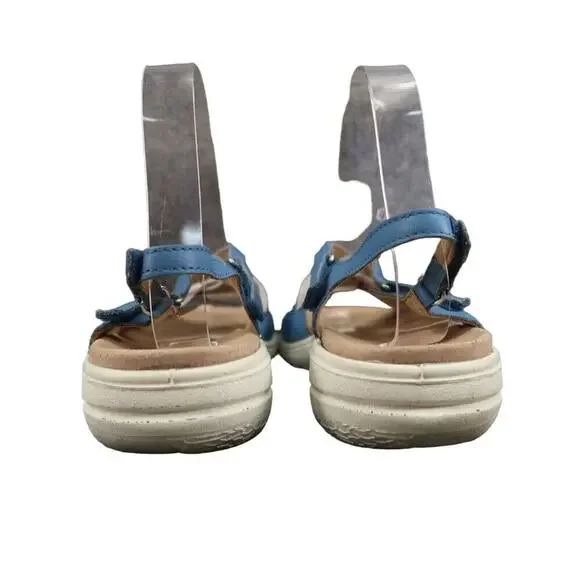 Hotter Shoes Womens 8 Sandal Maisie Comfort Fashion Leather Strappy Walking Blue - Picture 5 of 14